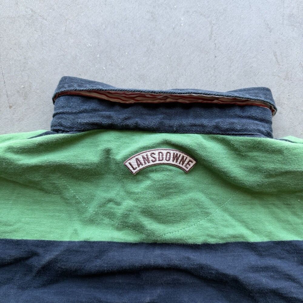 Lansdowne Heritage Collection Polo Rugby Shirt Mens Large Ireland Logo Striped - Picture 4 of 8
